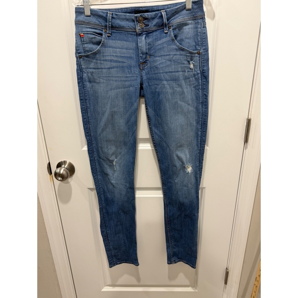 Hudson Womens Skinny Jeans Collin Flap Pocket Blue Size 28